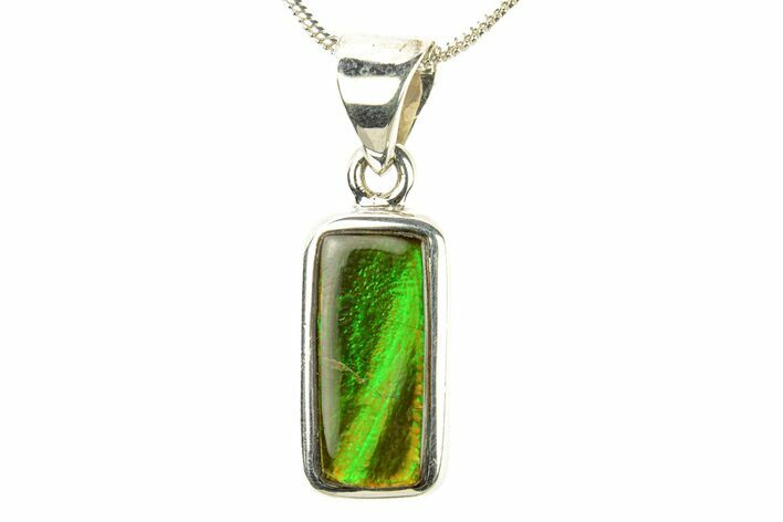 Stunning Ammolite Pendant (Necklace) - Sterling Silver #280007